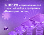 Стартовал второй открытый набор в программу «Платформа роста» на МСП.РФ 